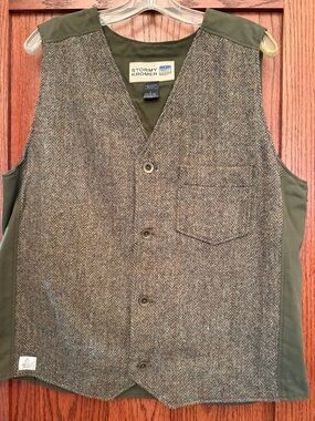 Stormy Kromer Men's Olive Herringbone Vest